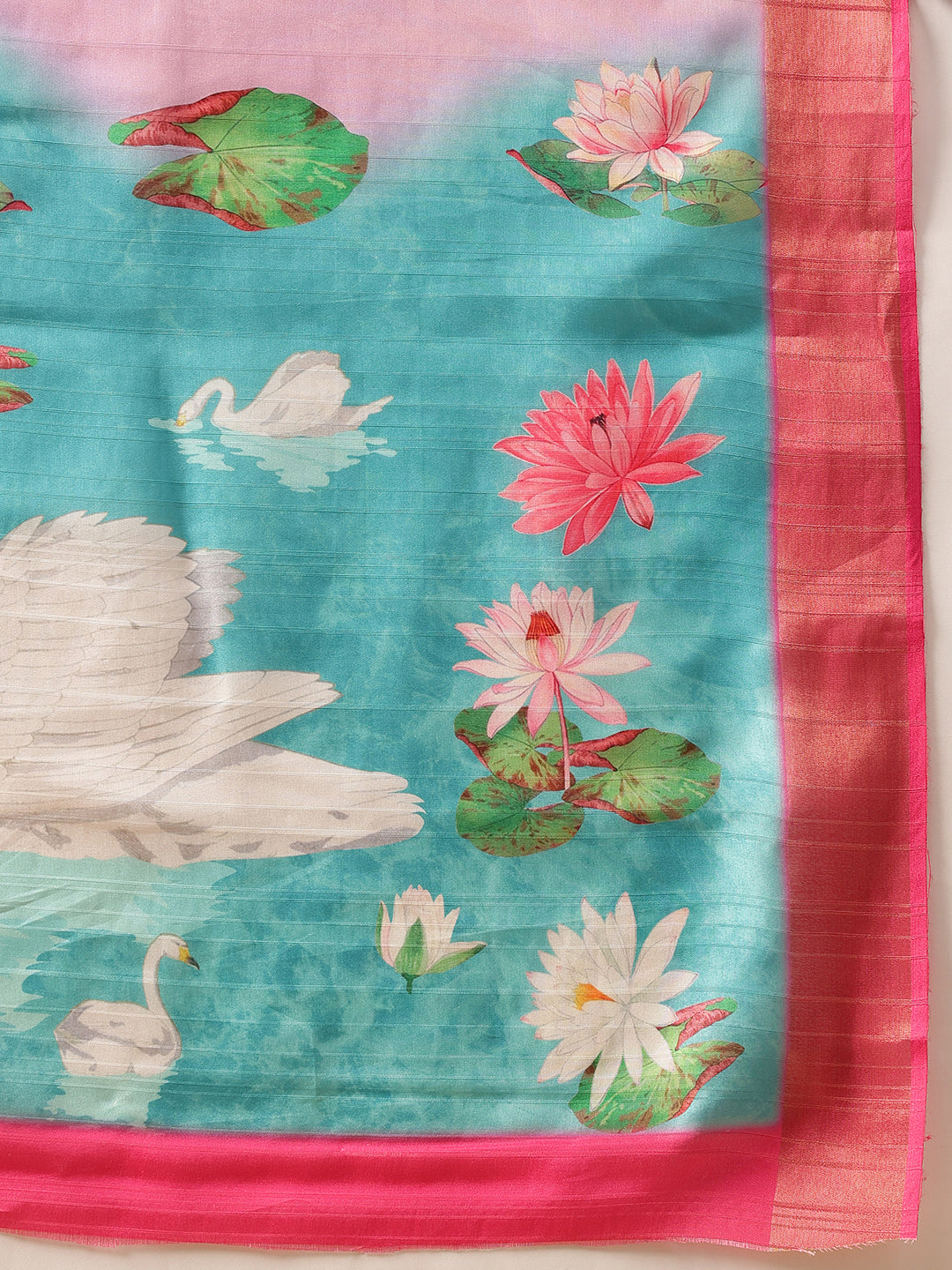 Animal Printed Kotha Silk Ready to Wear Saree With Zari Border