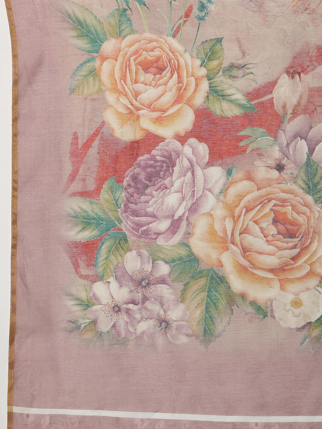 Printed Cotton Blend Ready To Wear Saree