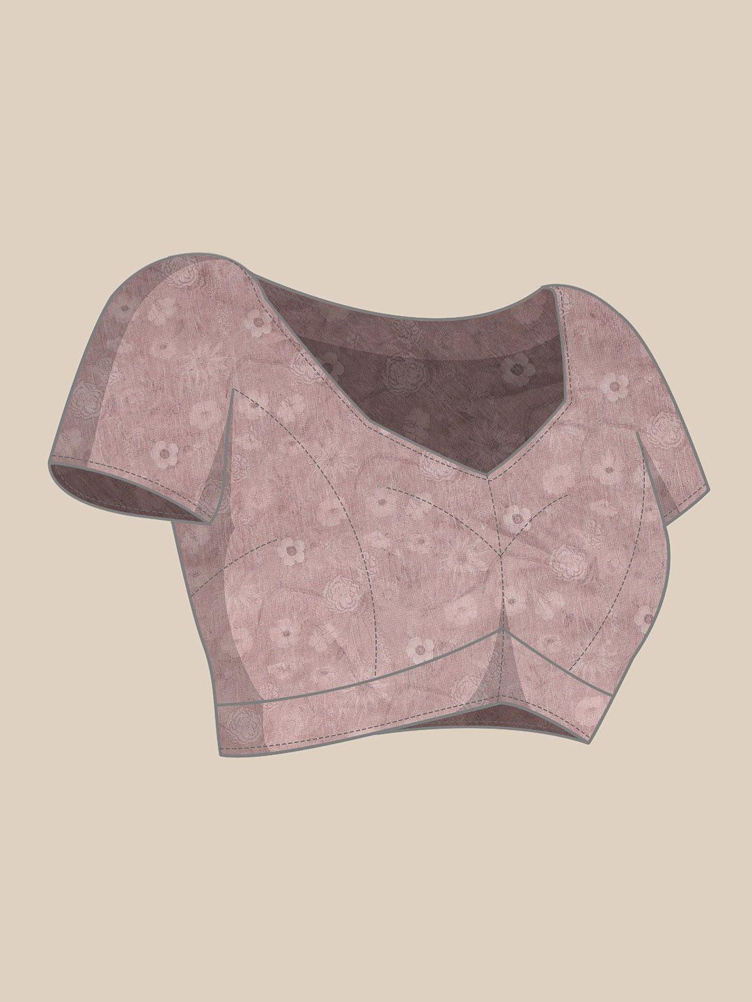 Printed Cotton Blend Ready To Wear Saree