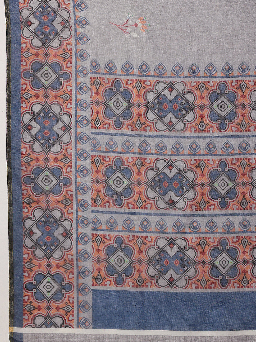 Printed Cotton Blend Ready To Wear Saree