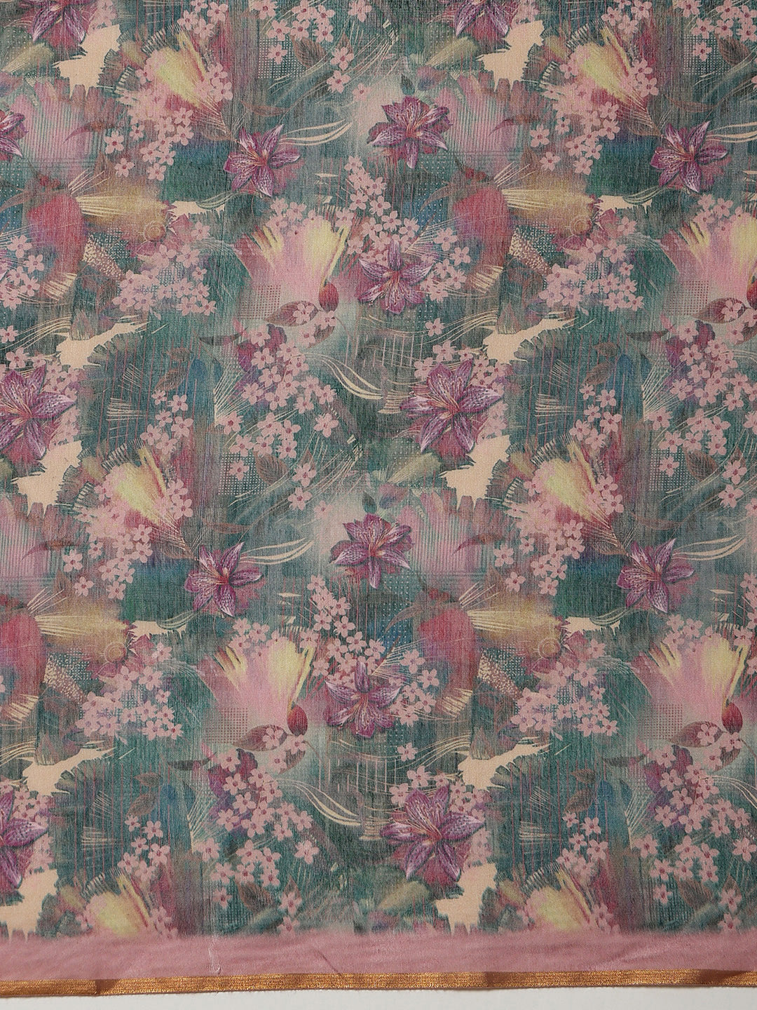 Printed Cotton Blend Ready To Wear Saree