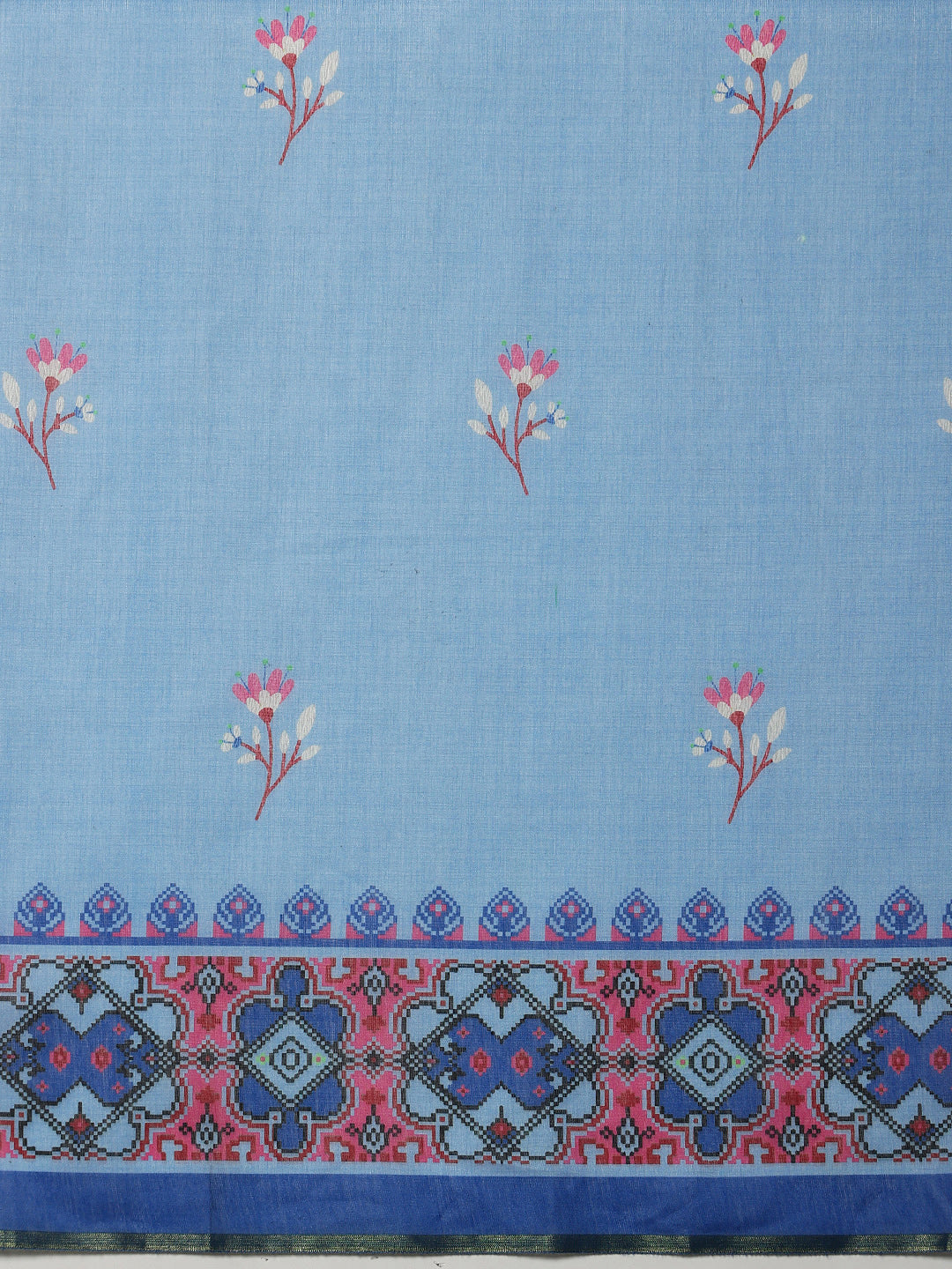 Printed Cotton Blend Ready To Wear Saree