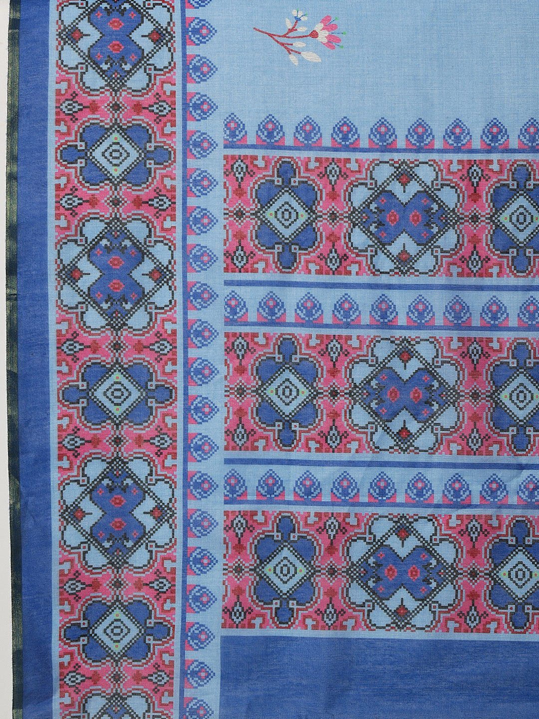 Printed Cotton Blend Ready To Wear Saree