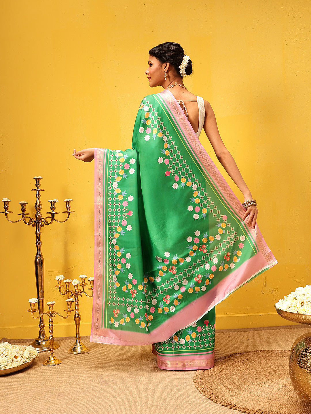 Printed Art Silk Ready to Wear Saree