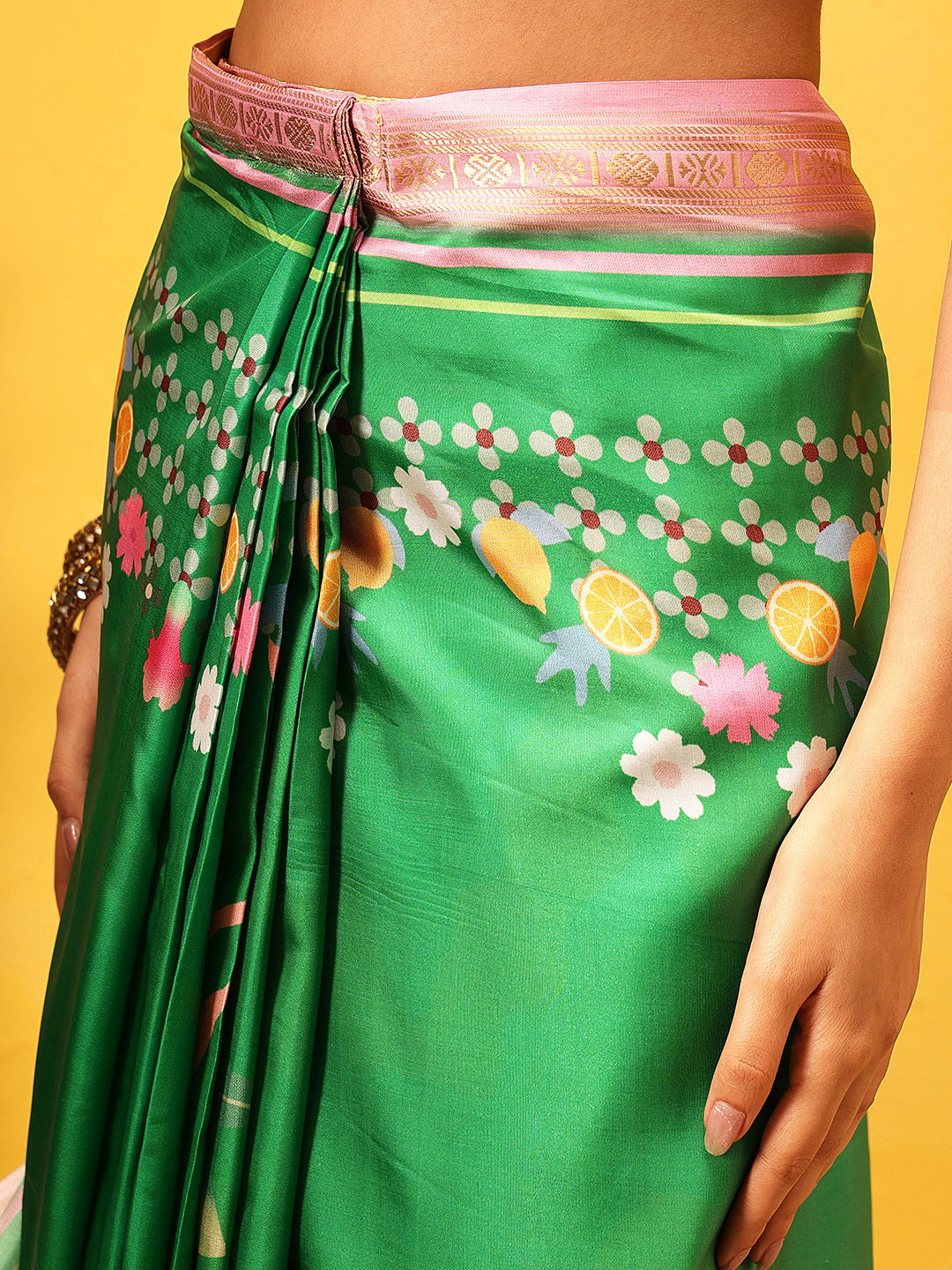 Printed Art Silk Ready to Wear Saree