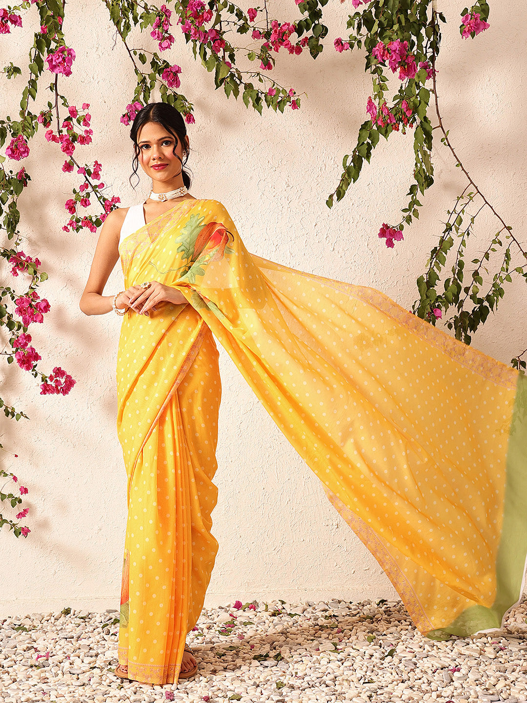 Digital Printed Soft Mul Cotton Ready to Wear Saree
