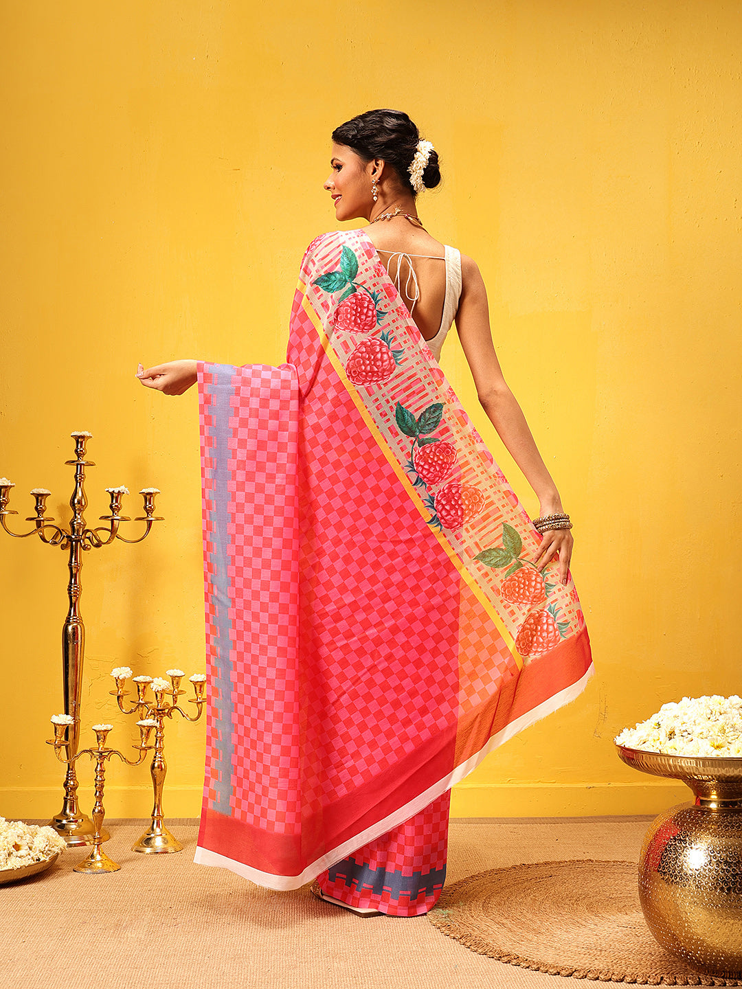 Digital Printed Soft Mul Cotton Ready to Wear Saree