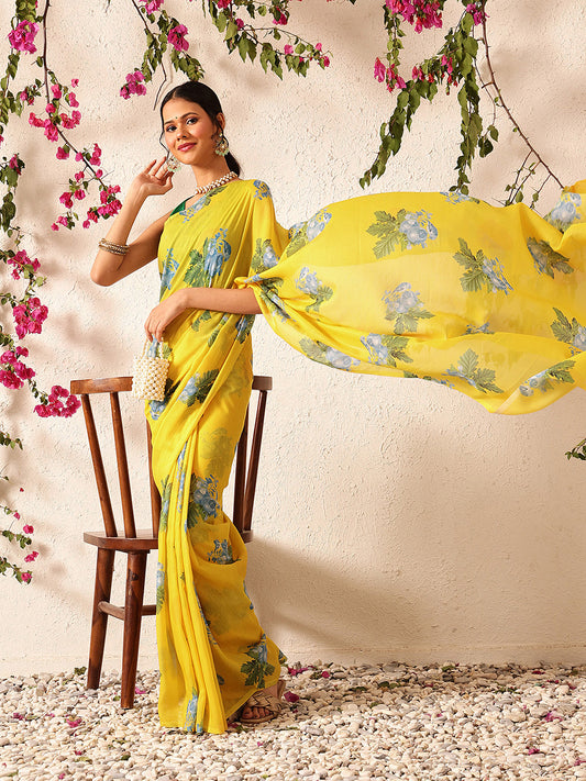 Digital Printed Soft Mul Cotton Ready to Wear Saree