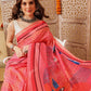Mul Cotton Animal Printed Pocket Saree