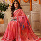 Mul Cotton Animal Printed Pocket Saree