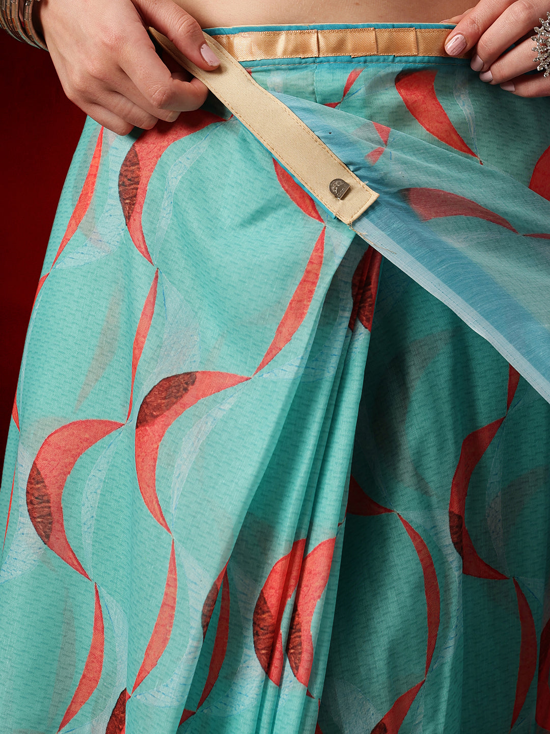 Mul Cotton Animal Printed Ready To Wear Saree