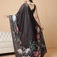 Black Color Art Silk Floral Digital Printed Ready to Wear Saree