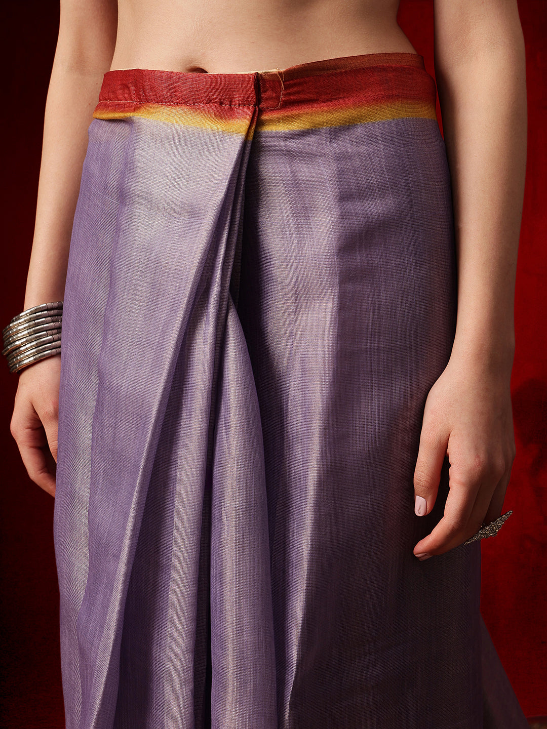 Women's Cotton Silk Floral Printed Ready to Wear Saree