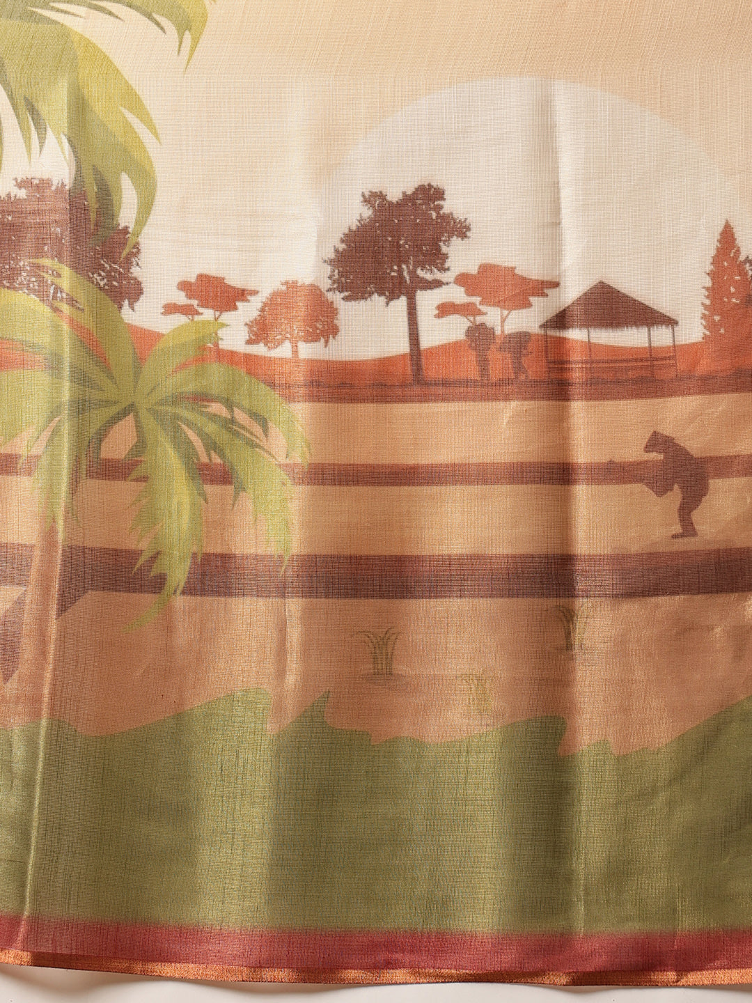 Women's Cotton Silk Floral Printed Ready to Wear Saree