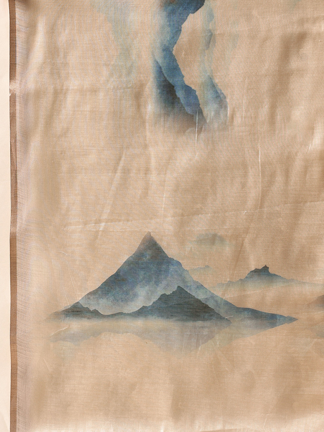 Cotton Zari Tissue Printed Ready to Wear Saree