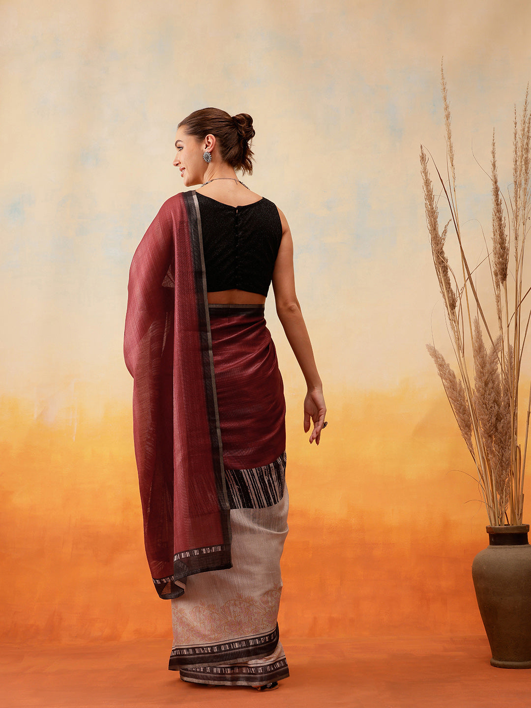 Printed Tissue Silk Ready to Wear Saree