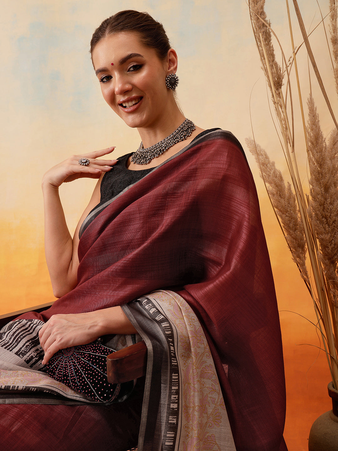 Printed Tissue Silk Ready to Wear Saree