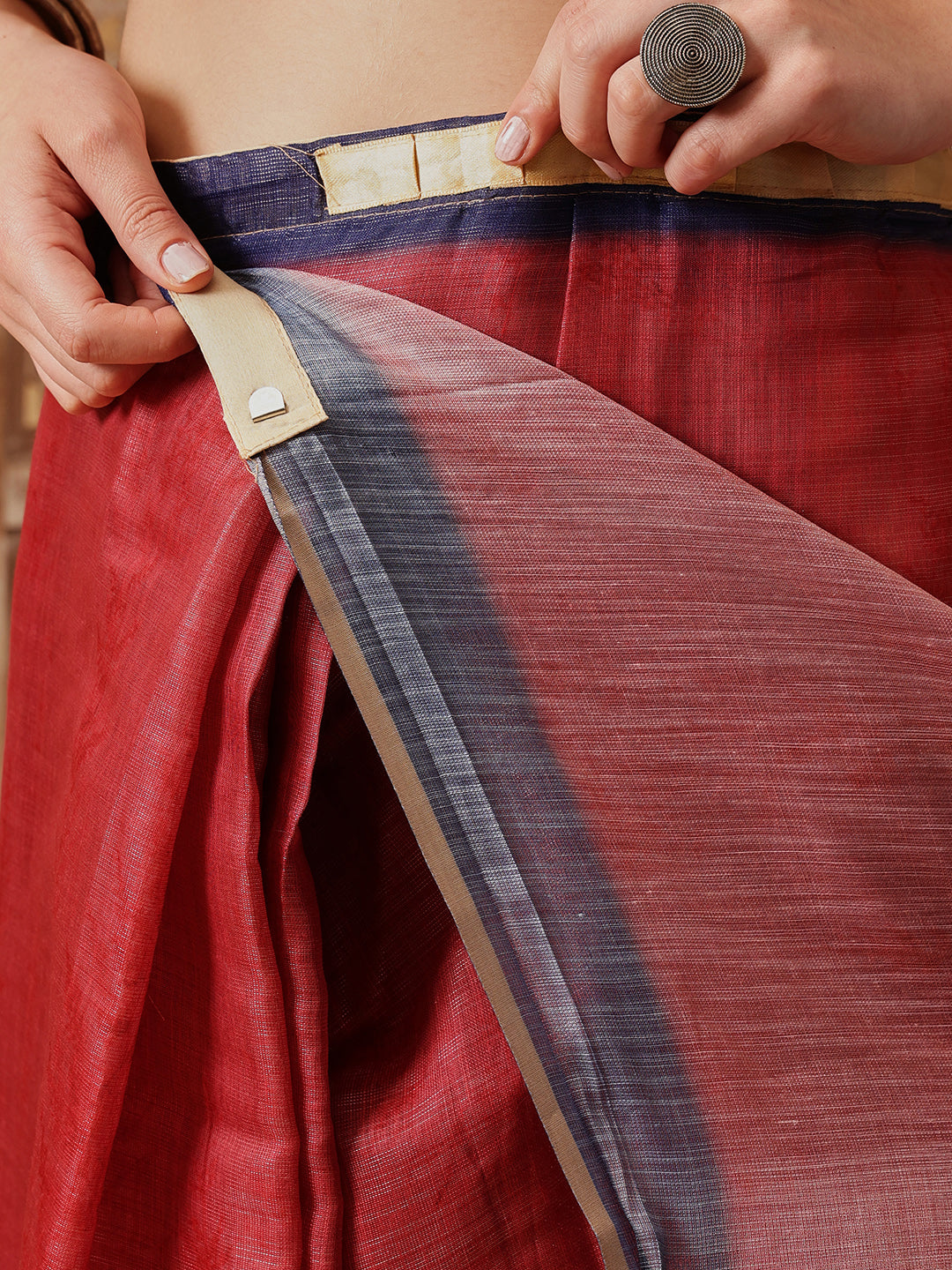 Women's Cotton Silk Floral Printed Ready to Wear Saree