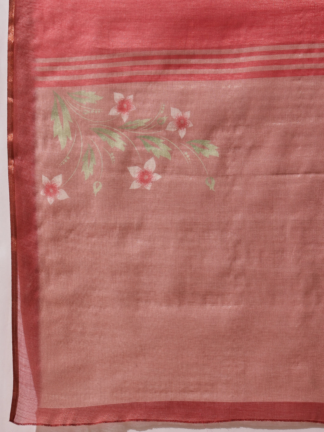 Women's Cotton Silk Floral Printed Ready to Wear Saree