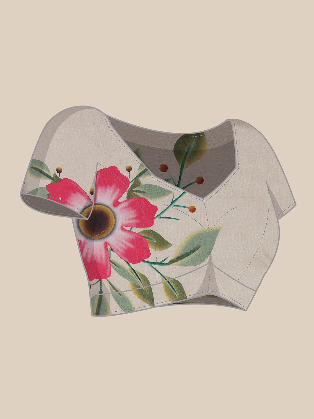 Onam Special Printed Silk Ready To Wear Kasauv Saree