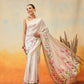 Onam Special Printed Silk Ready To Wear Kasavu White Saree