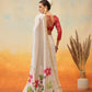 Onam Special Printed Silk Ready To Wear Kasavu White Saree