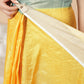 Color Blocked Small Zari Border Digital Printed Tussar Silk Ready to Wear Saree