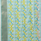 Color Blocked Small Zari Border Digital Printed Tussar Silk Ready to Wear Saree