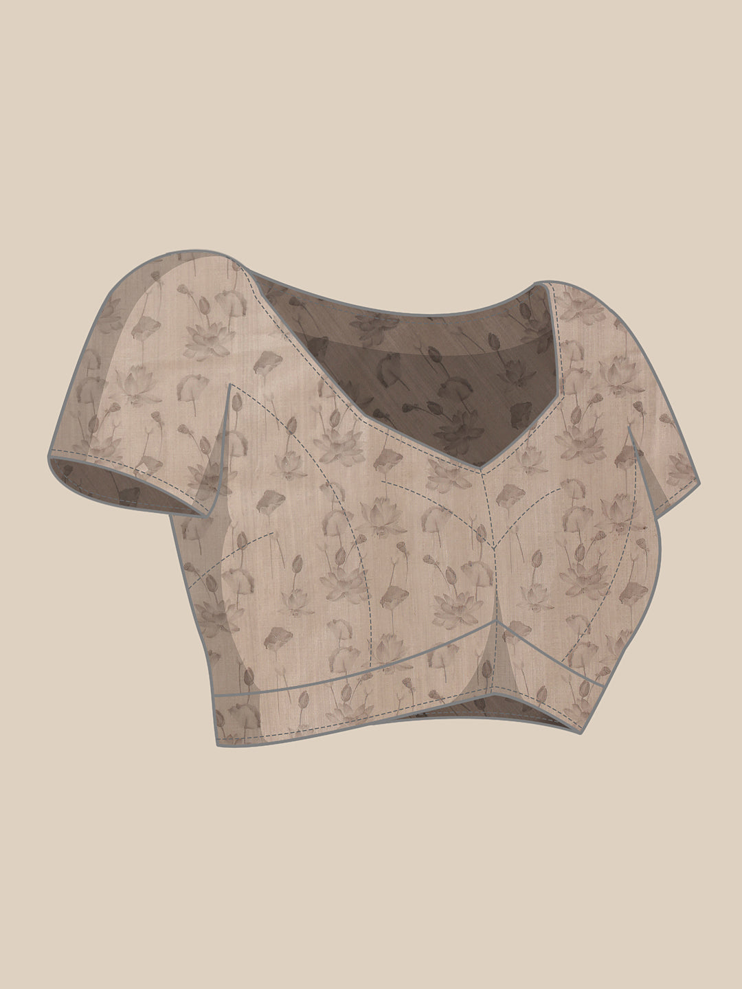 Printed Chanderi Cotton White Ready to Wear Saree