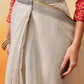 Printed Chanderi Cotton White Ready to Wear Saree