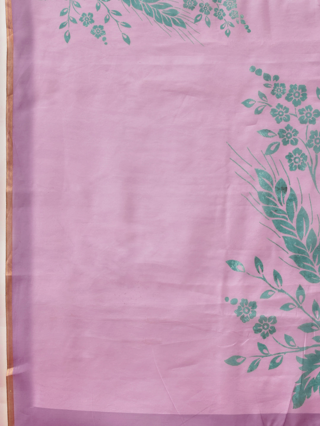 Printed Cotton Zari Tissue Ready to Wear Saree