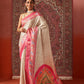 Floral Printed Kotha Silk Ready to Wear Saree With Zari Border