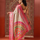 Floral Printed Kotha Silk Ready to Wear Saree With Zari Border