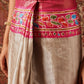 Floral Printed Kotha Silk Ready to Wear Saree With Zari Border