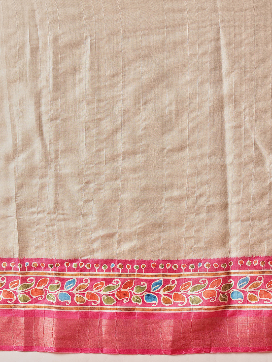 Floral Printed Kotha Silk Ready to Wear Saree With Zari Border