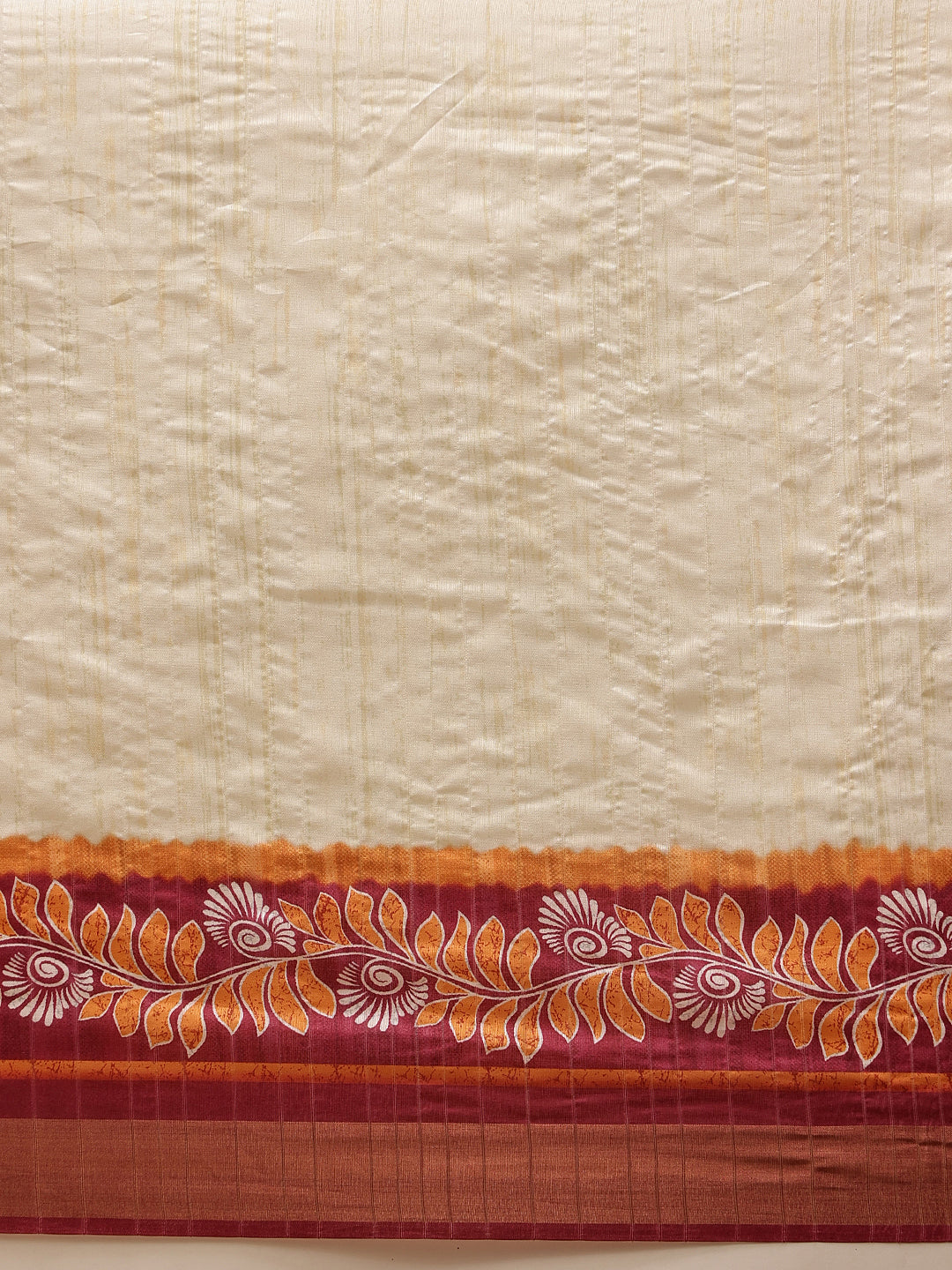 Floral Printed Kotha Silk Ready to Wear Saree With Zari Border