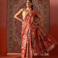Floral Printed Kotha Silk Ready to Wear Saree With Zari Border