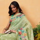 Women's Cotton Blend Floral Print Ready To Wear Saree