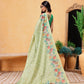 Women's Cotton Blend Floral Print Ready To Wear Saree