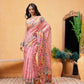 Women's Cotton Blend Floral Print Ready To Wear Saree