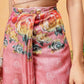 Women's Cotton Blend Floral Print Ready To Wear Saree