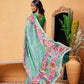 Women's Cotton Blend Floral Print Ready To Wear Saree