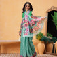 Women's Cotton Blend Floral Print Ready To Wear Saree