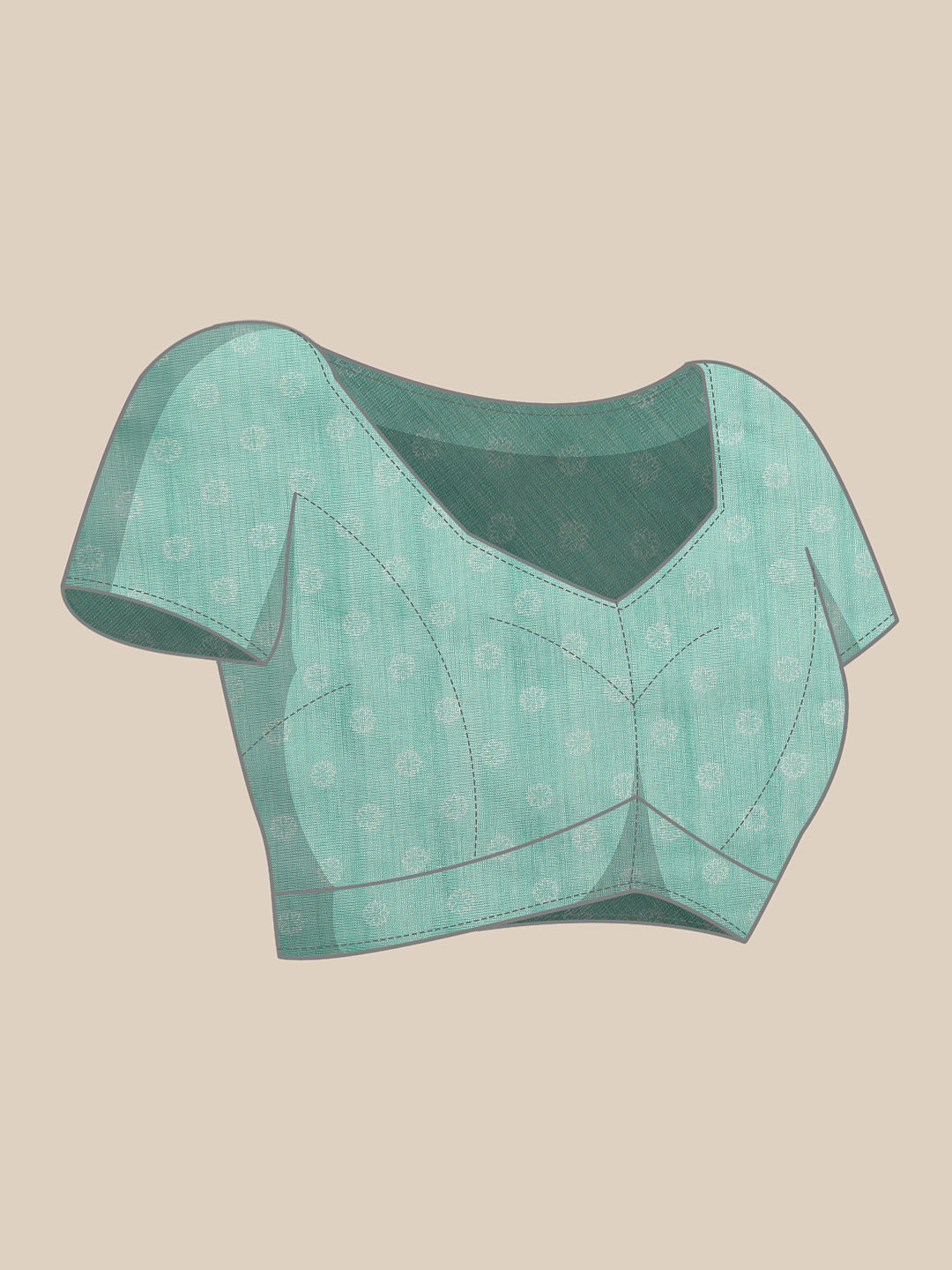 Women's Cotton Blend Floral Print Ready To Wear Saree