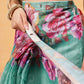 Women's Cotton Blend Floral Print Ready To Wear Saree