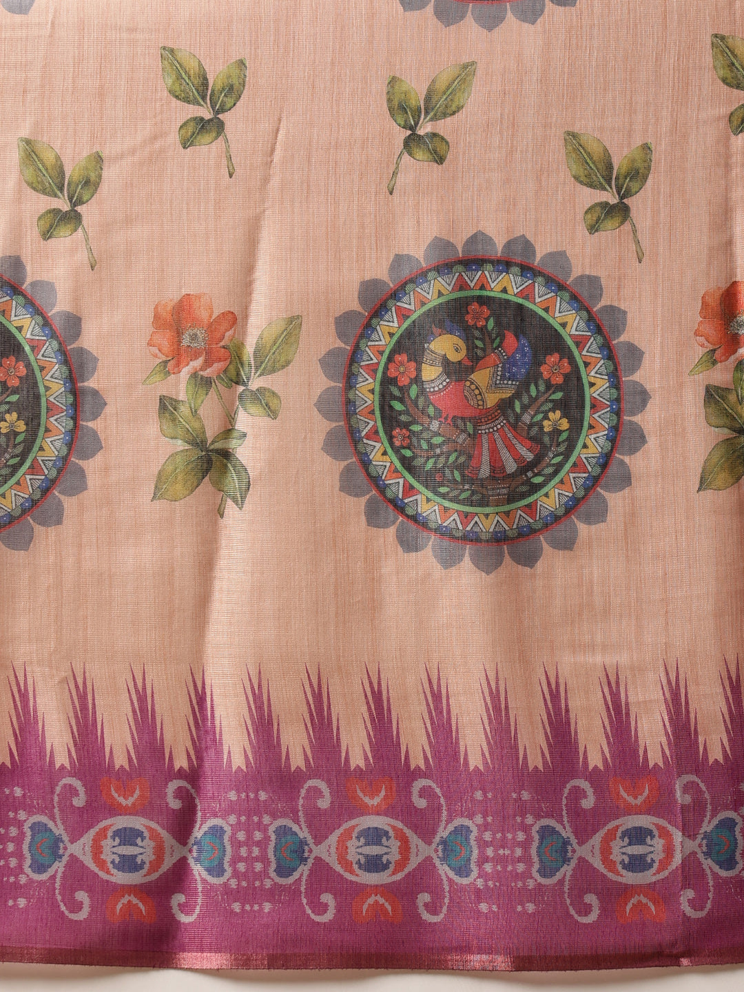 Women's Cotton Silk Floral Printed Ready to Wear Saree