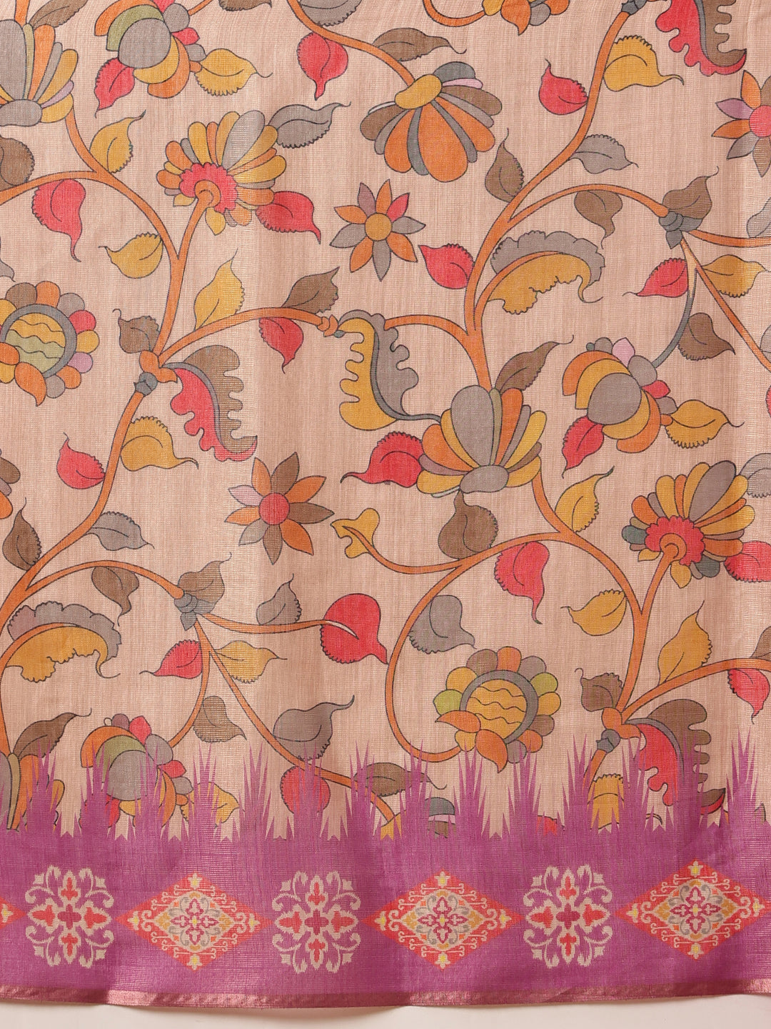 Women's Cotton Silk Floral Printed Ready to Wear Saree