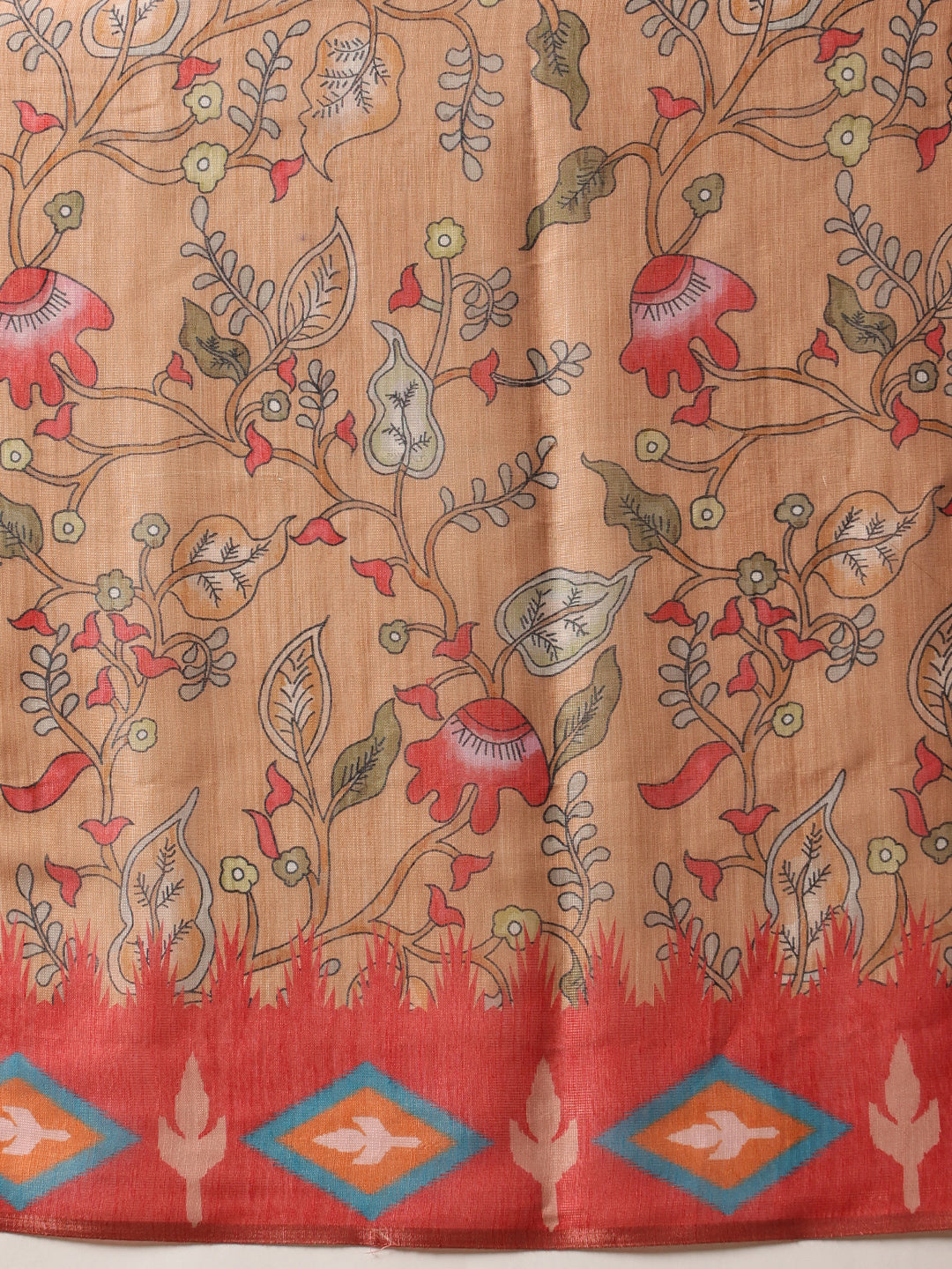 Women's Cotton Silk Floral Printed Ready to Wear Saree