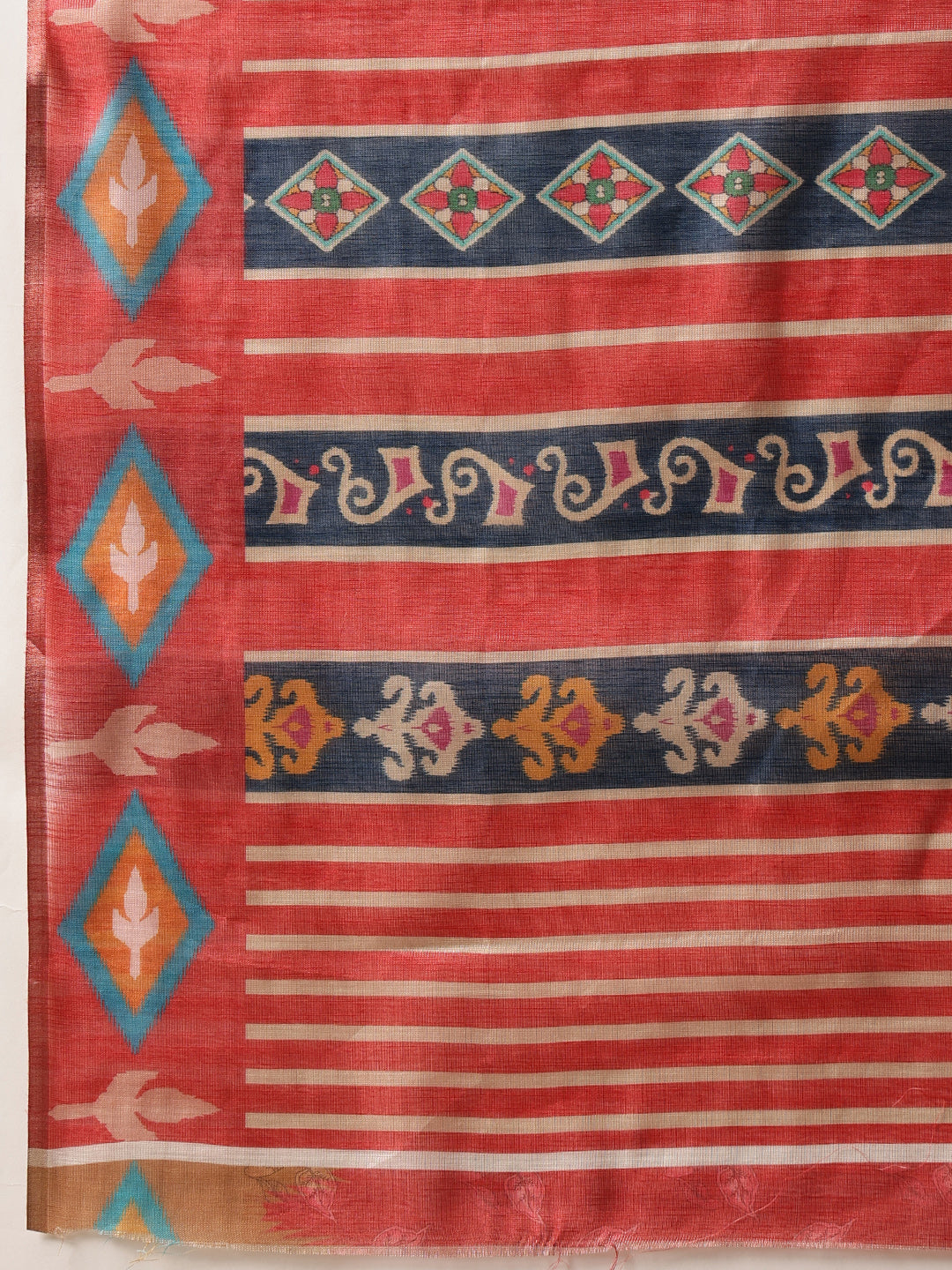 Women's Cotton Silk Floral Printed Ready to Wear Saree