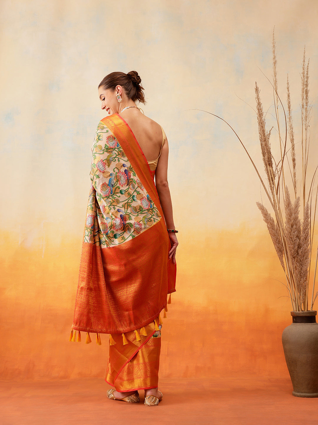 Digital Printed Art Silk Ready to Wear Saree